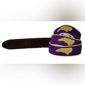 STATE TRADITIONS NORTH CAROLINA LEATHER STRAP BELT SIZE 30